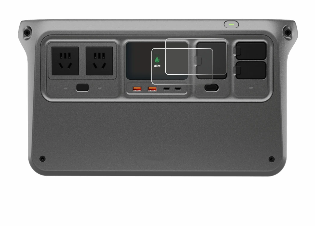 Immagine del dispositivo DJI Power 1000 con un'ampia varietà di protezioni per lo schermo.