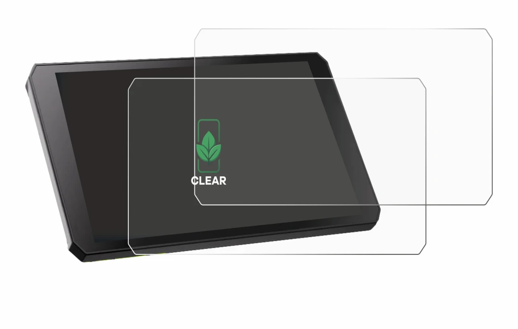 Immagine del dispositivo RiderNav R7M con un'ampia varietà di protezioni per lo schermo.