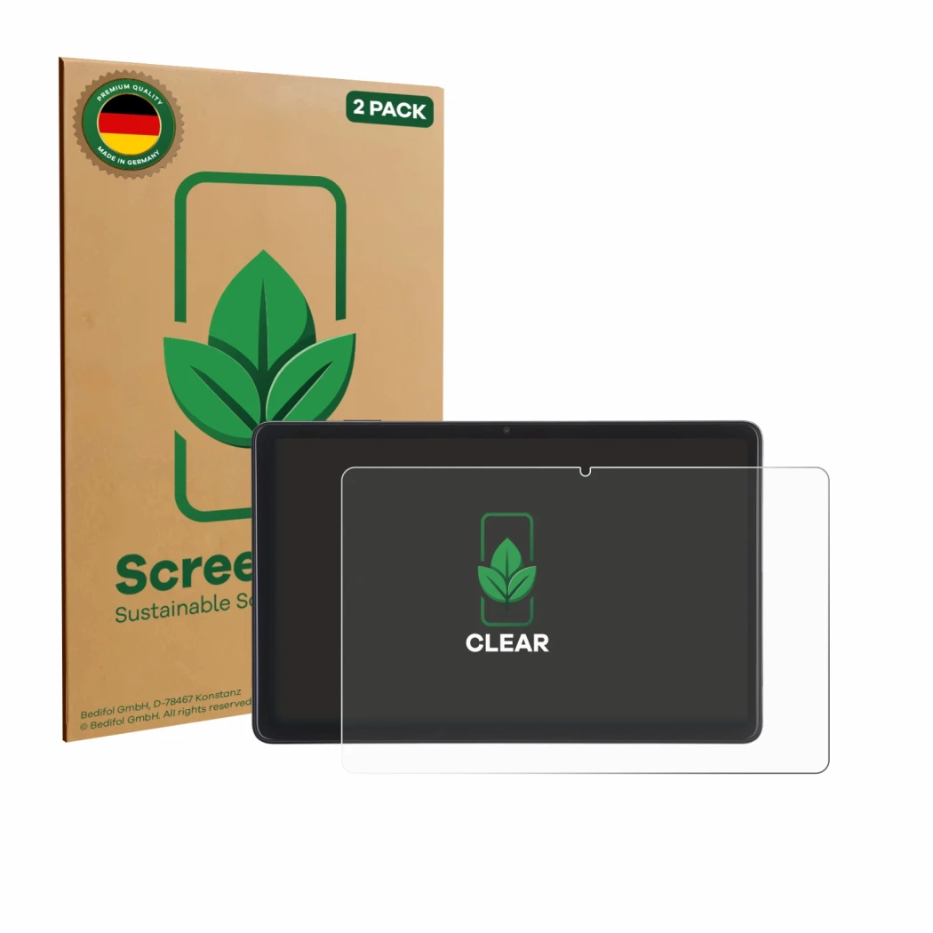 Parte frontale di una confezione del prodotto con il logo del marchio ScreenLeaf. Accanto è raffigurato il dispositivo Acepad 