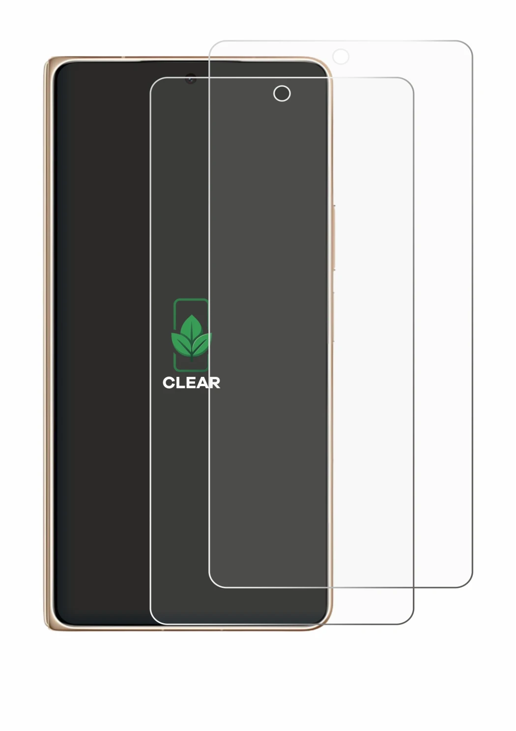 Immagine del dispositivo Honor Magic V6 con un'ampia varietà di protezioni per lo schermo.