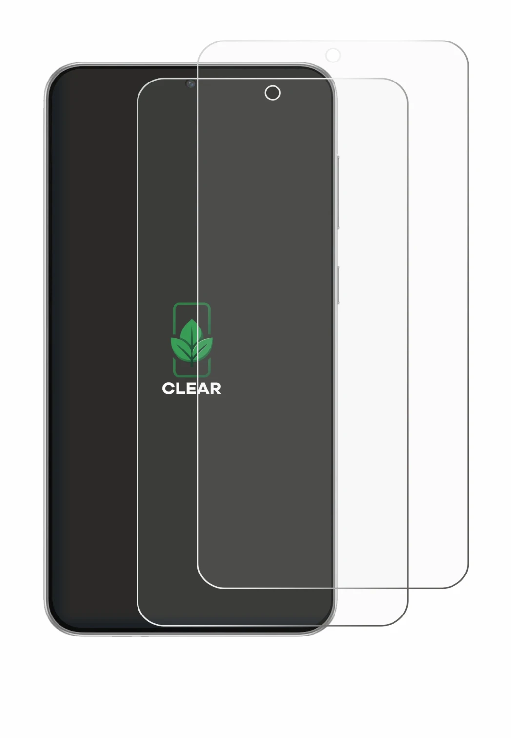 Immagine del dispositivo Samsung Galaxy F56 con un'ampia varietà di protezioni per lo schermo.