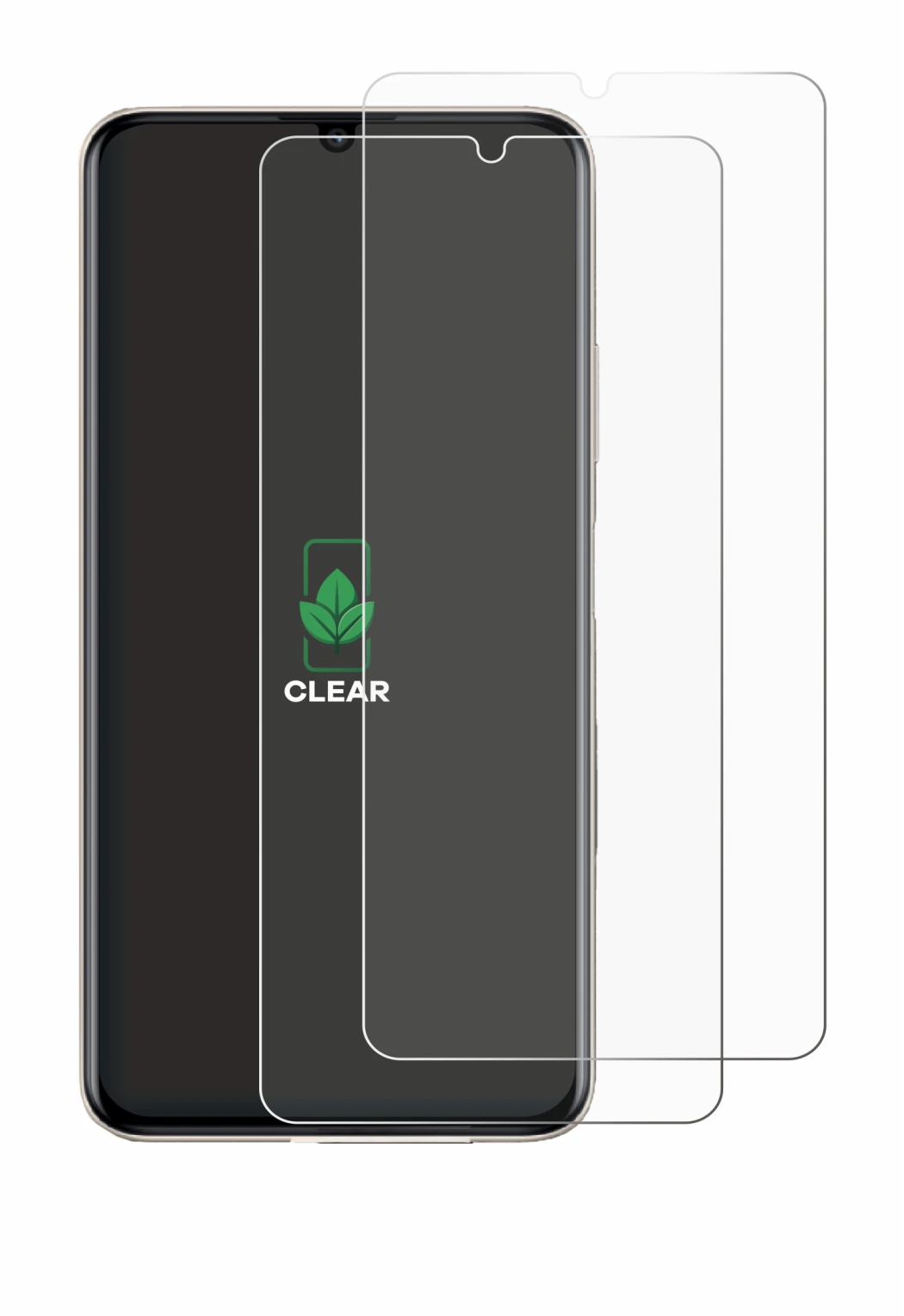 Immagine del dispositivo Huawei Nova Y71 con un'ampia varietà di protezioni per lo schermo.