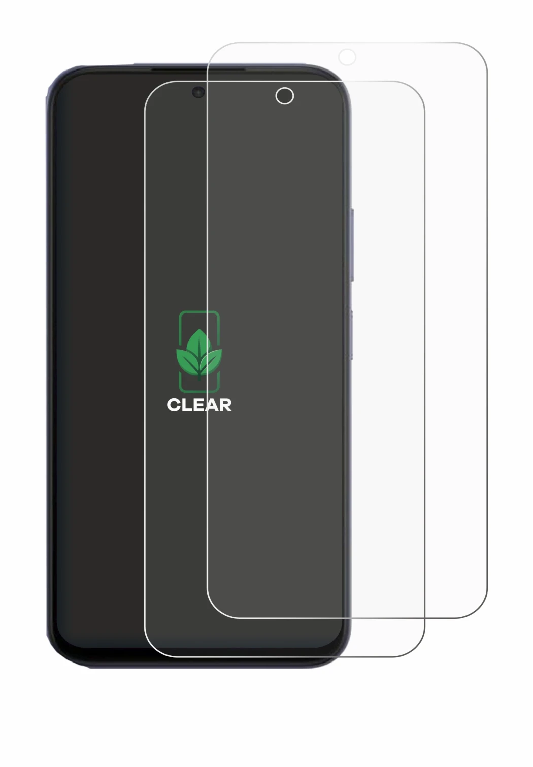Immagine del dispositivo Oppo A6x 4G con un'ampia varietà di protezioni per lo schermo.