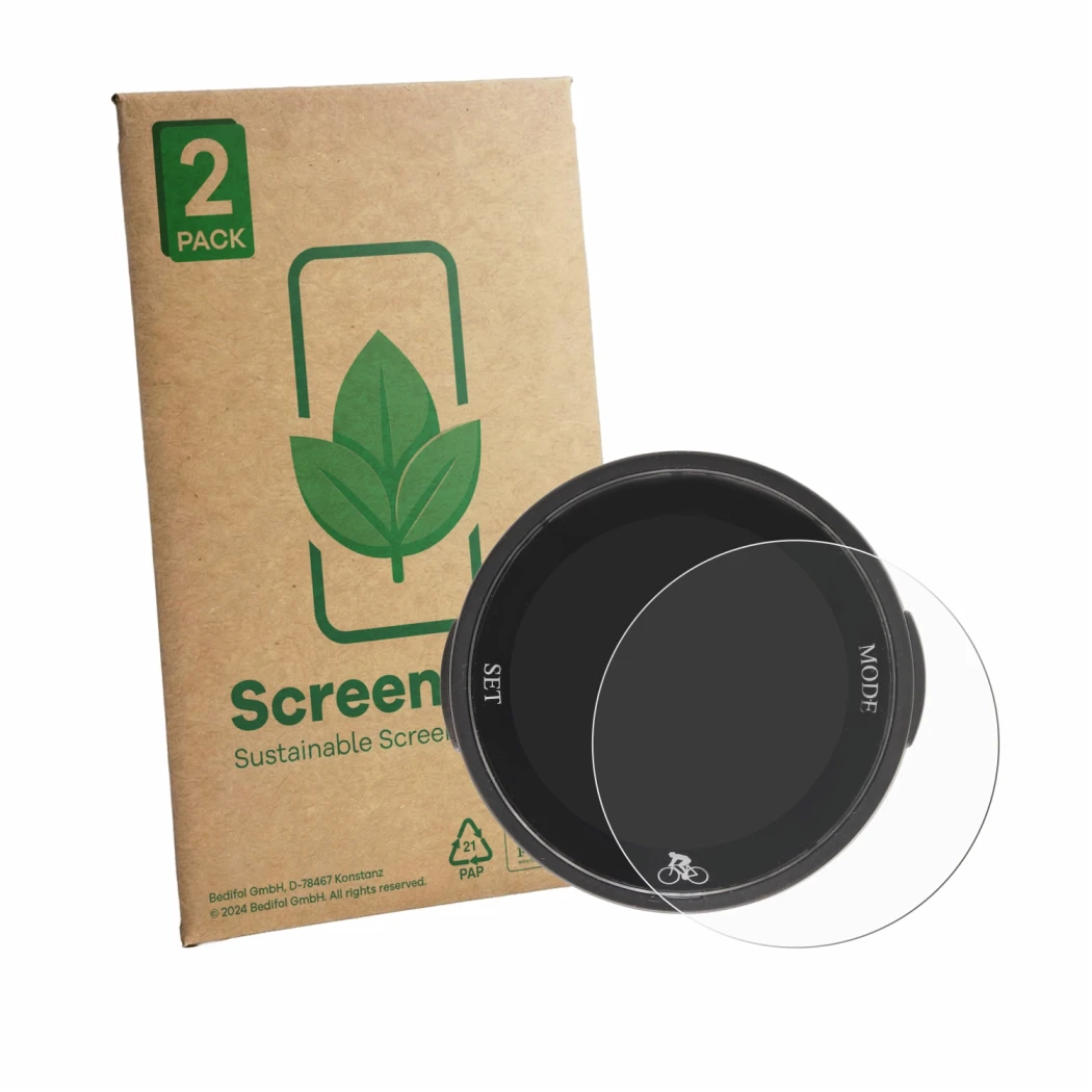 Parte frontale di una confezione del prodotto con il logo del marchio ScreenLeaf. Accanto è raffigurato il dispositivo Ejoyous