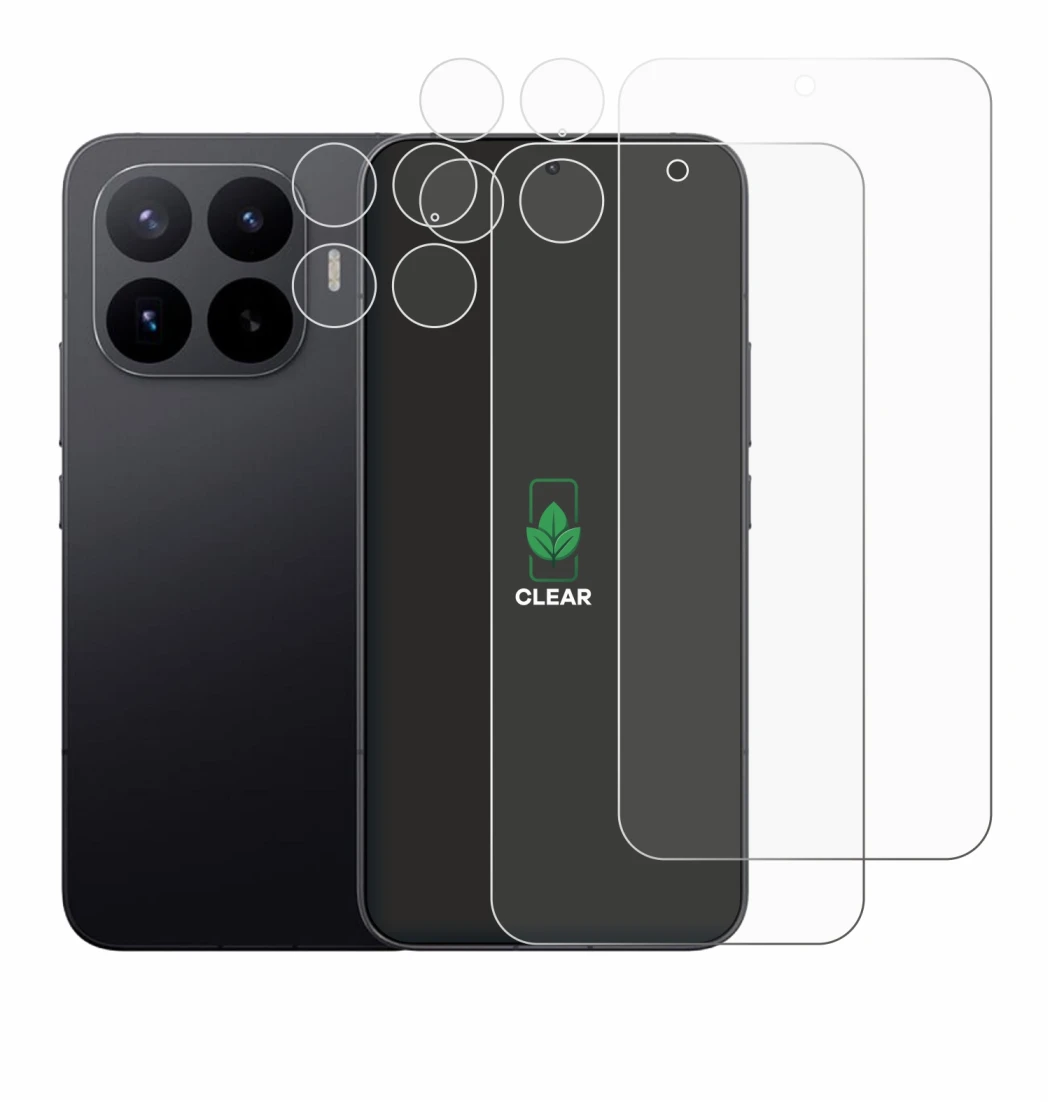 Immagine del dispositivo Xiaomi 17T Pro (Fronte+Fotocamera) con un'ampia varietà di protezioni per lo schermo.