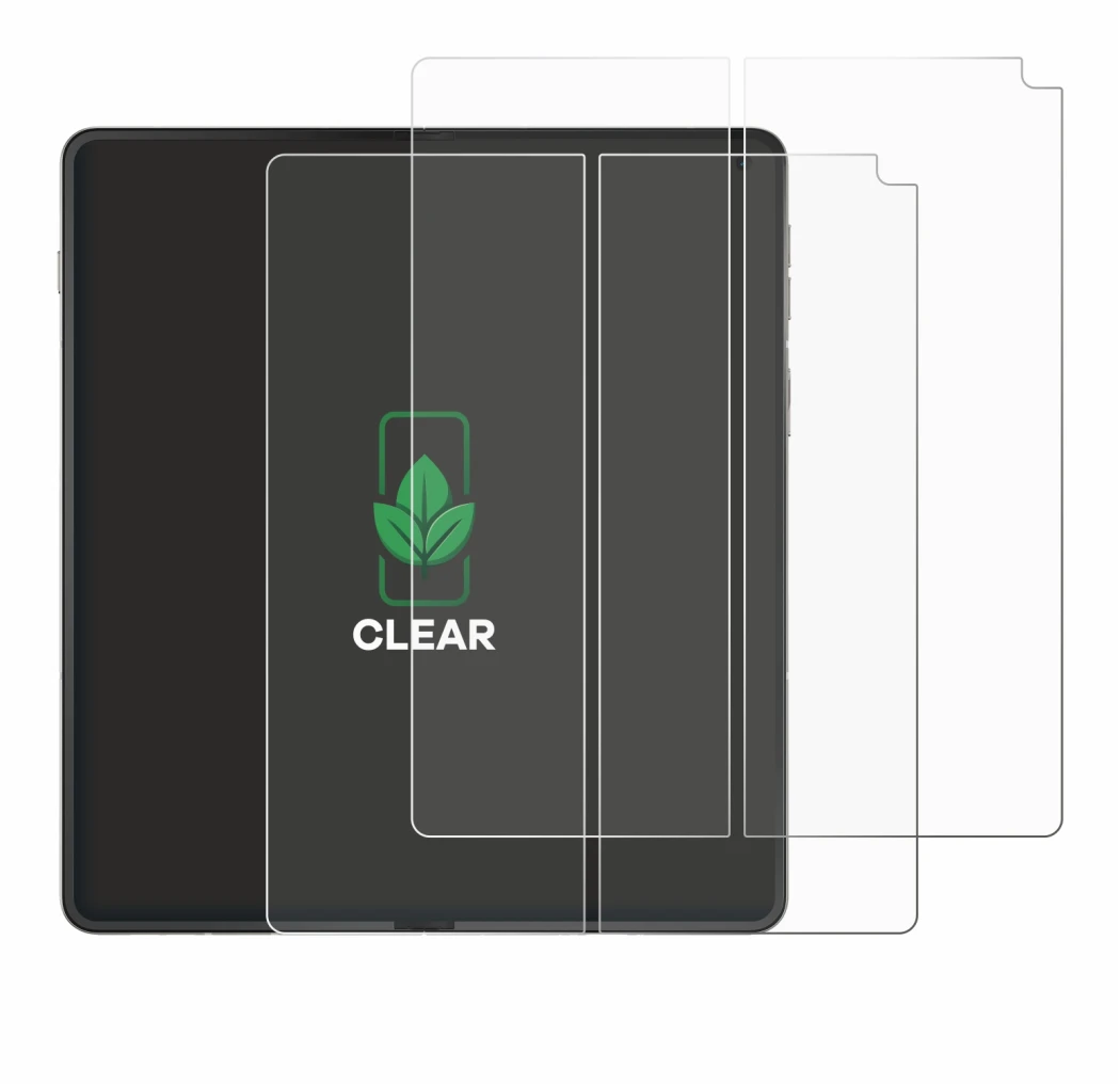 Immagine del dispositivo Motorola Razr Fold (Display interno) con un'ampia varietà di protezioni per lo schermo.