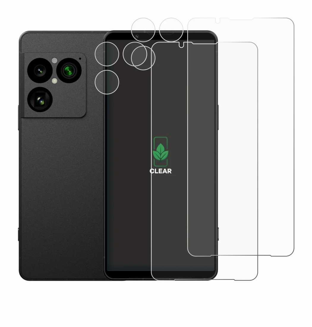 Immagine del dispositivo Sony Xperia 1 VIII (Fronte+Fotocamera) con un'ampia varietà di protezioni per lo schermo.