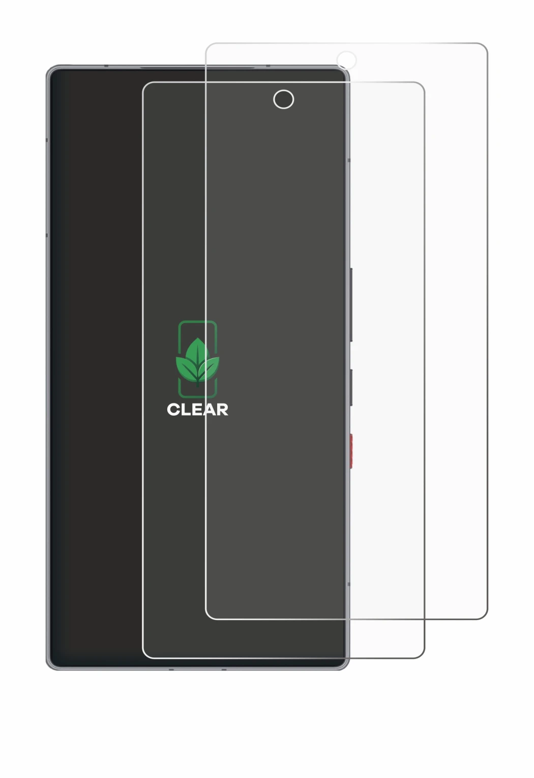 Immagine del dispositivo ZTE Nubia Red Magic 11S Pro con un'ampia varietà di protezioni per lo schermo.