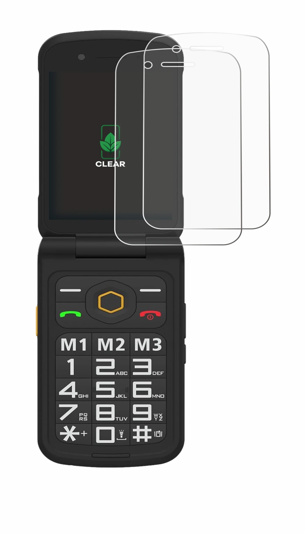 Immagine del dispositivo AGM M8 FLIP con un'ampia varietà di protezioni per lo schermo.