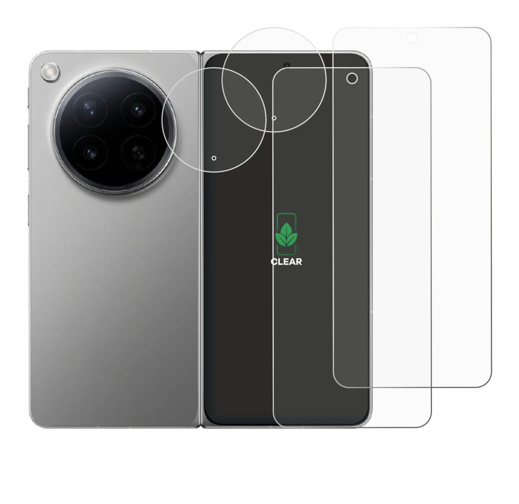 Immagine del dispositivo Oppo Find N6 (Fronte+Fotocamera) con un'ampia varietà di protezioni per lo schermo.
