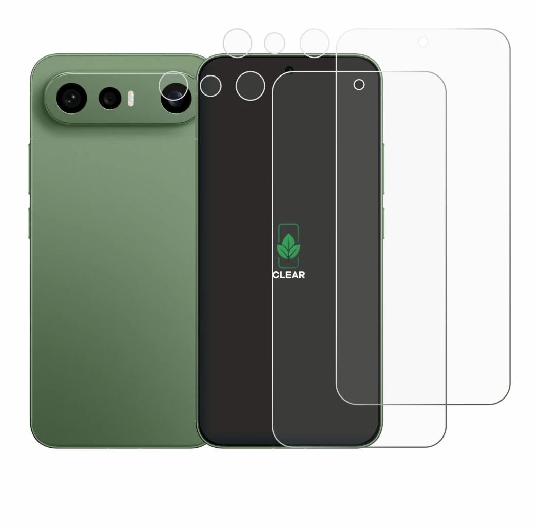 Immagine del dispositivo Vivo X300 FE (Fronte+Fotocamera) con un'ampia varietà di protezioni per lo schermo.