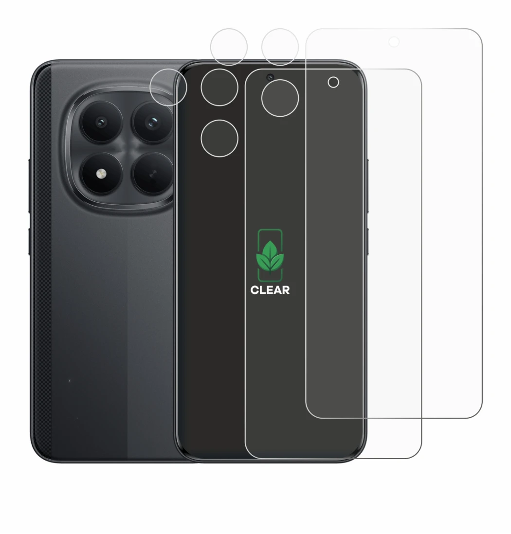 Immagine del dispositivo Xiaomi Poco M8 (Fronte+Fotocamera) con un'ampia varietà di protezioni per lo schermo.