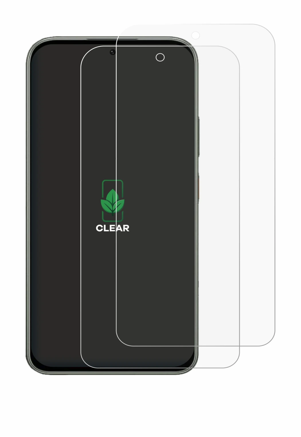 Immagine del dispositivo Tecno Pova 8 con un'ampia varietà di protezioni per lo schermo.