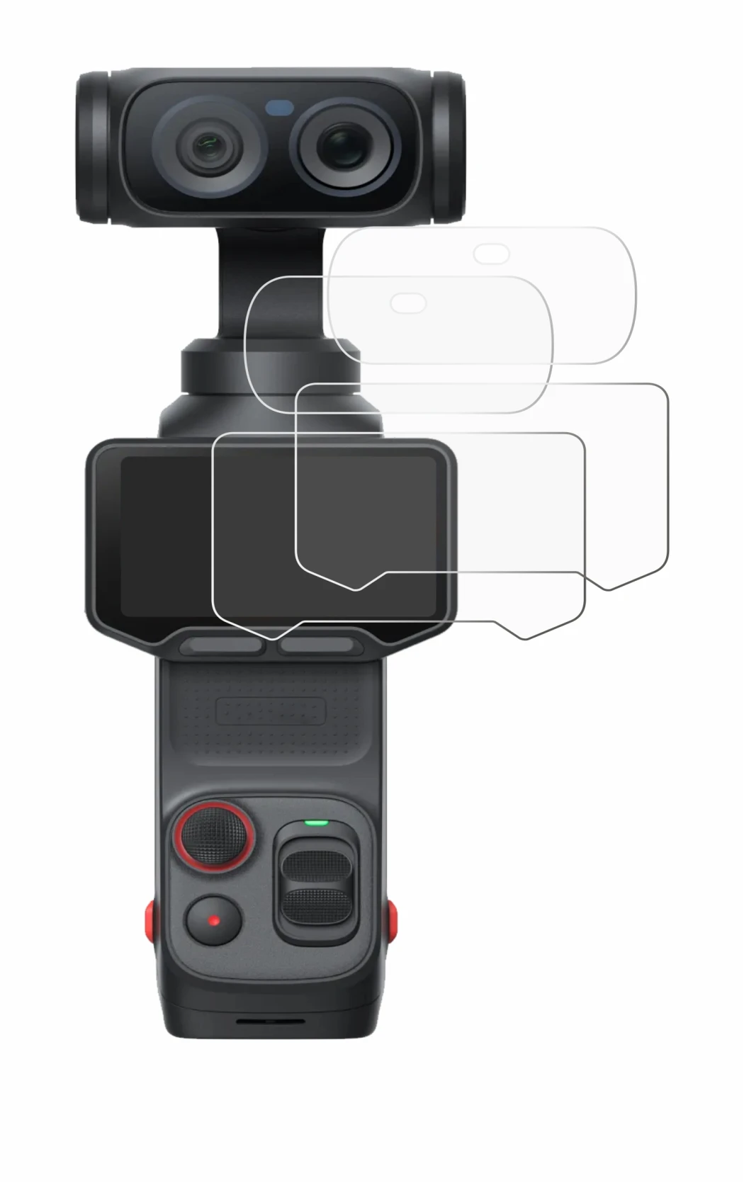 Immagine del dispositivo Insta360 Luna Ultra (Display + Lente) con un'ampia varietà di protezioni per lo schermo.