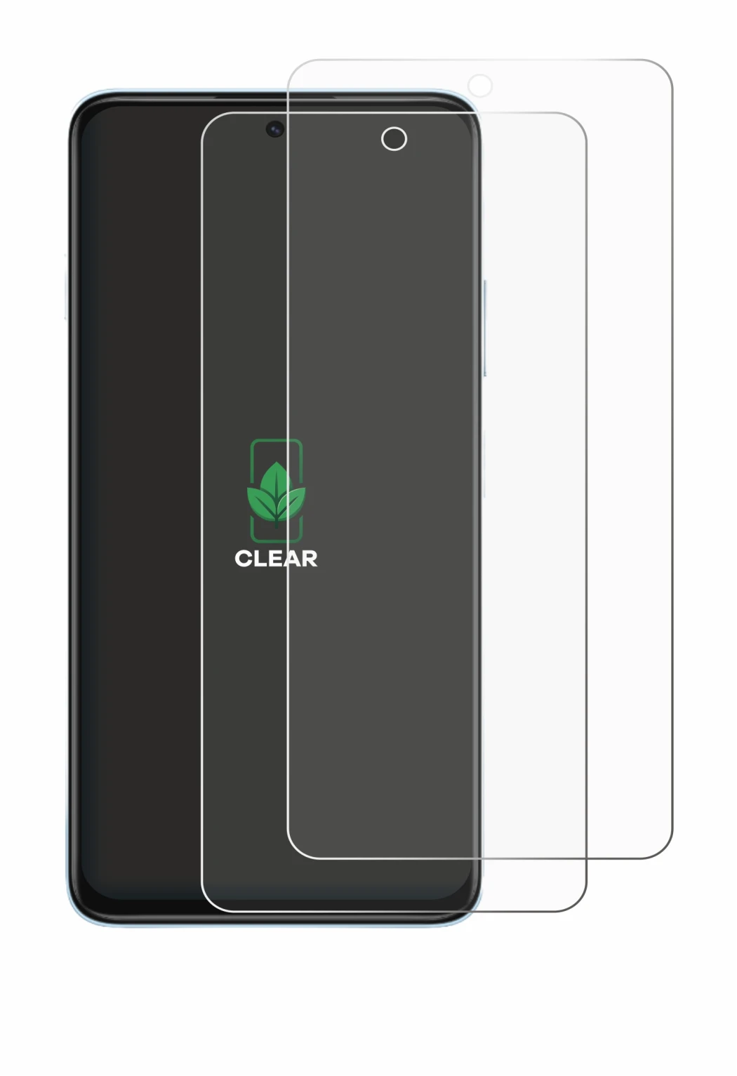 Immagine del dispositivo Huawei Nova Y74 con un'ampia varietà di protezioni per lo schermo.