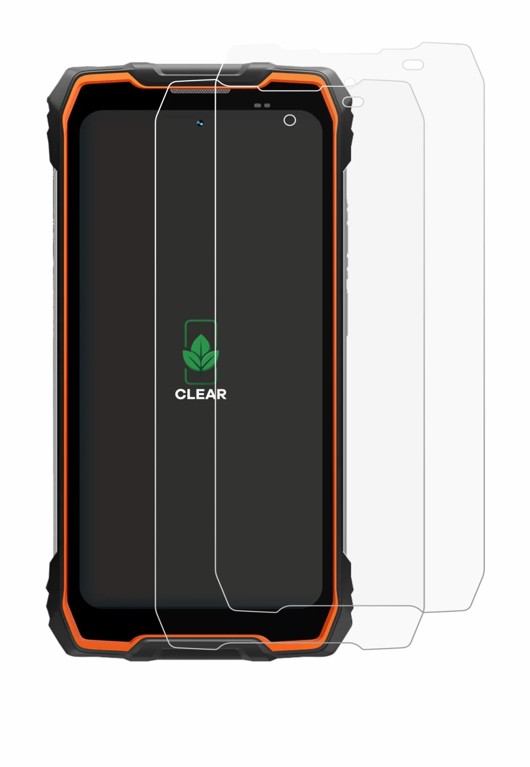 Immagine del dispositivo Blackview Rock 2 con un'ampia varietà di protezioni per lo schermo.