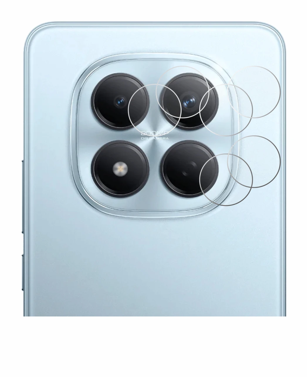 Immagine del dispositivo Xiaomi Redmi Note 15 Pro 4G (SOLO Camera) con un'ampia varietà di protezioni per lo schermo.