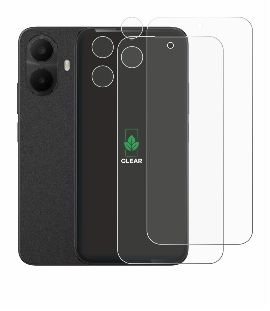 Immagine del dispositivo TCL K70 4G (Fronte+Fotocamera) con un'ampia varietà di protezioni per lo schermo.