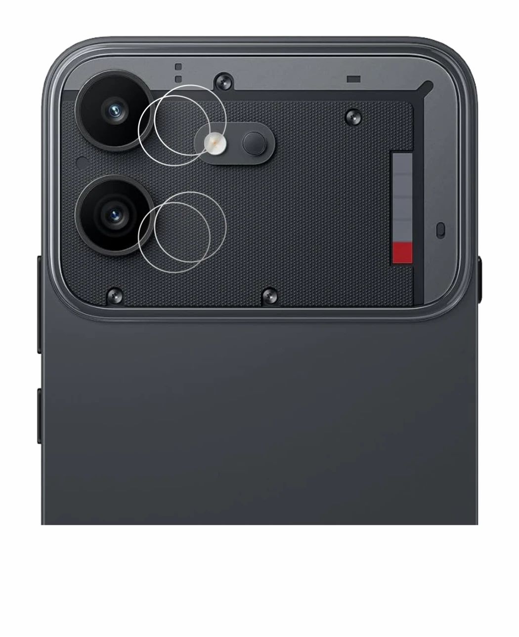 Immagine del dispositivo Nothing Phone (4b) (SOLO Fotocamera) con un'ampia varietà di protezioni per lo schermo.