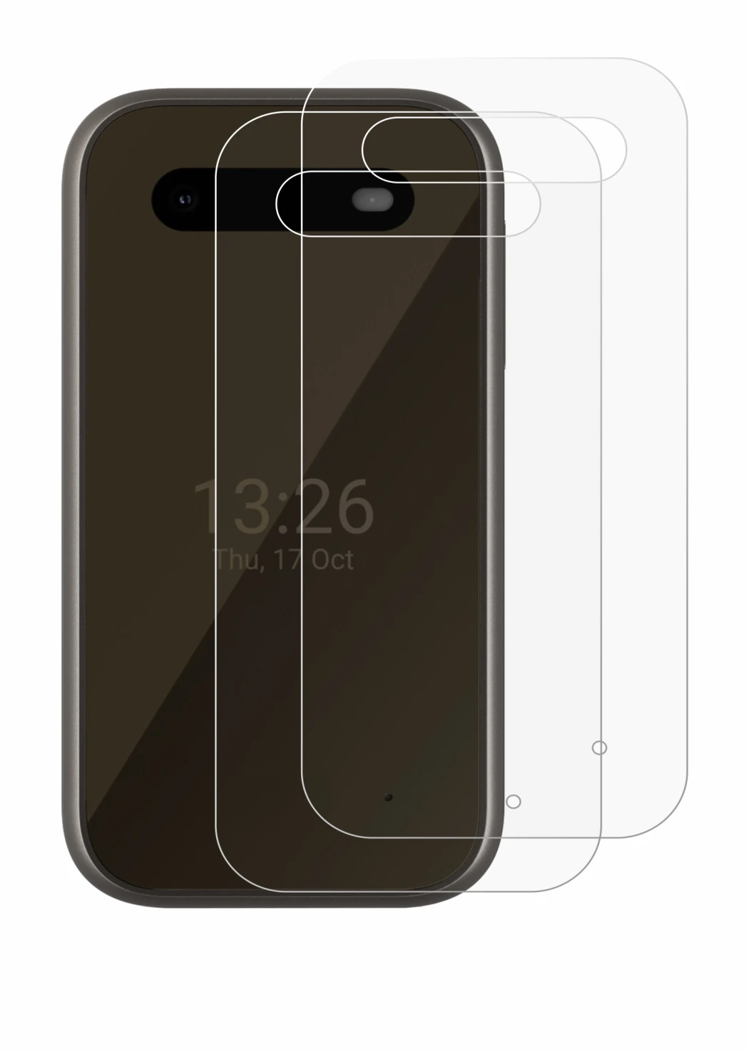 Immagine del dispositivo HMD 2660 Flip 4G (Posteriore) con un'ampia varietà di protezioni per lo schermo.