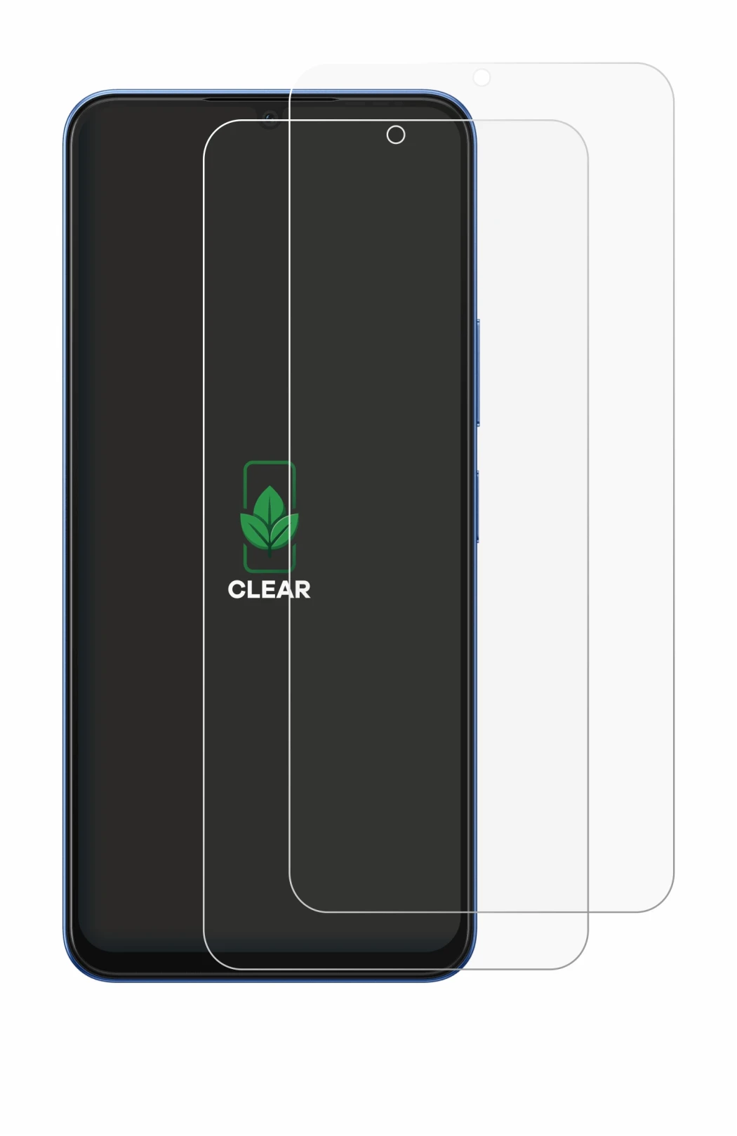 Immagine del dispositivo Infinix Hot 60i con un'ampia varietà di protezioni per lo schermo.
