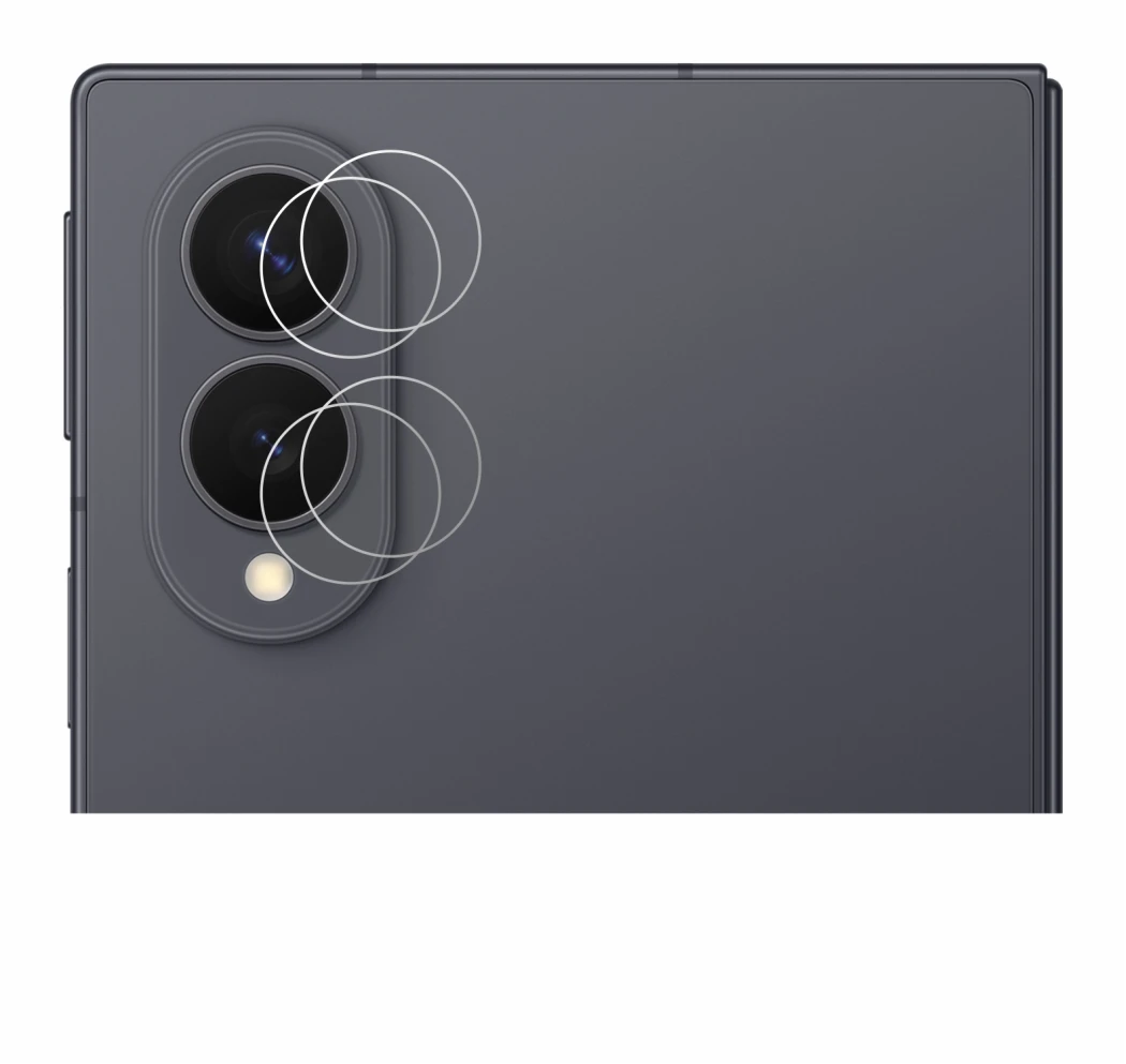 Immagine del dispositivo Samsung Galaxy Z Fold 8 (SOLO Fotocamera) con un'ampia varietà di protezioni per lo schermo.