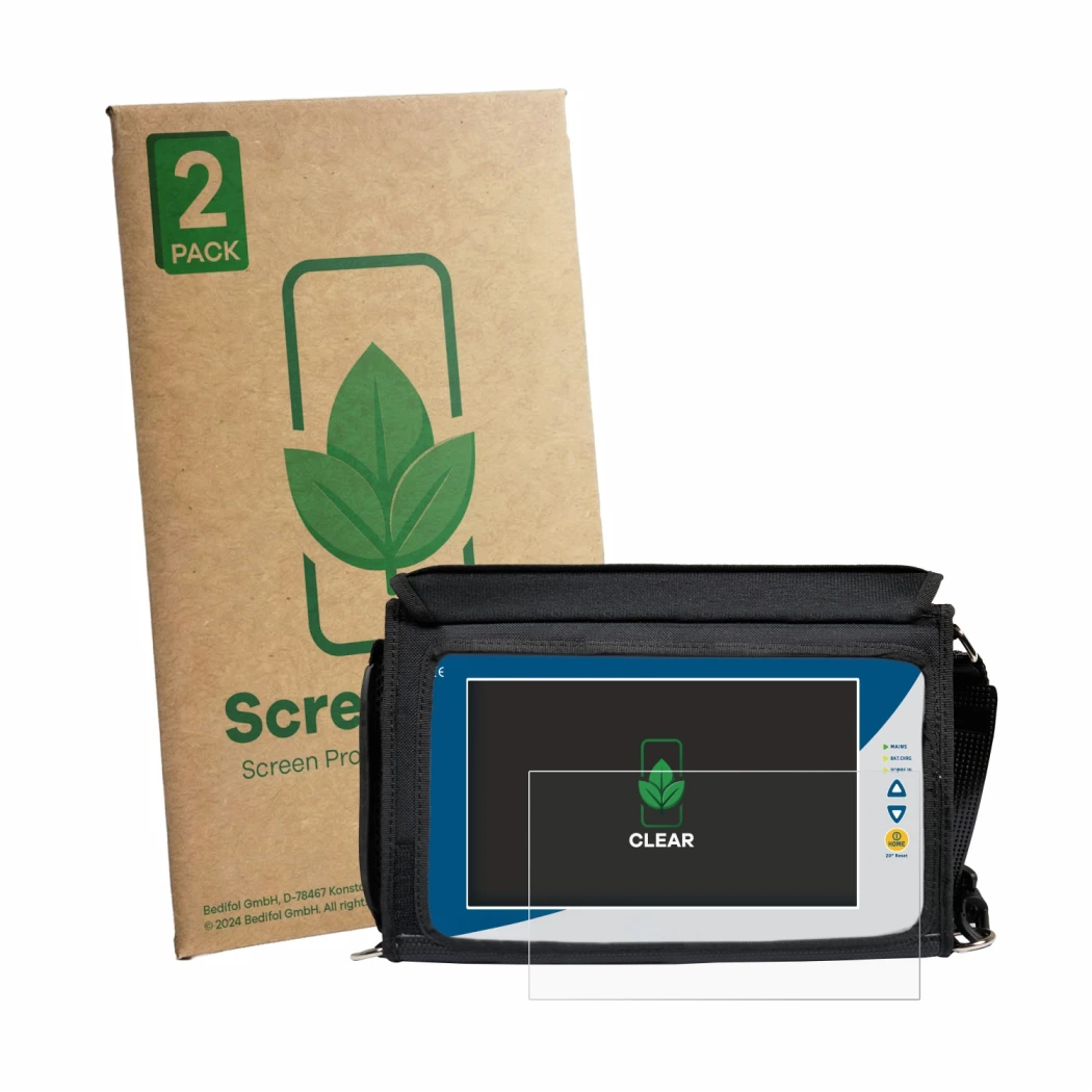 Parte frontale di una confezione del prodotto con il logo del marchio ScreenLeaf. Accanto è raffigurato il dispositivo Rover E