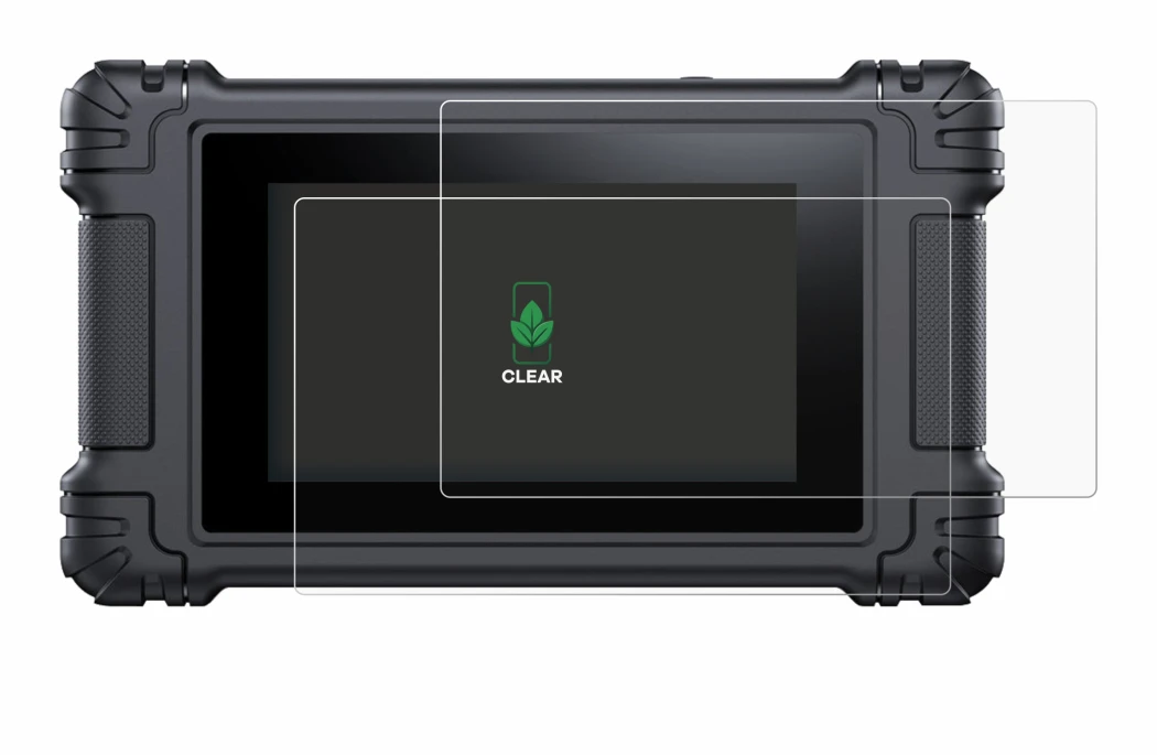 Immagine del dispositivo iCarsoft VAWS V 4.0 con un'ampia varietà di protezioni per lo schermo.