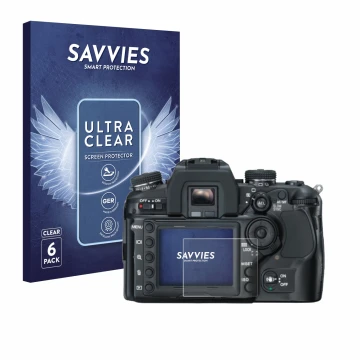 Parte frontale di una confezione del prodotto con il logo del marchio Savvies. Accanto è raffigurato il dispositivo Konica Min