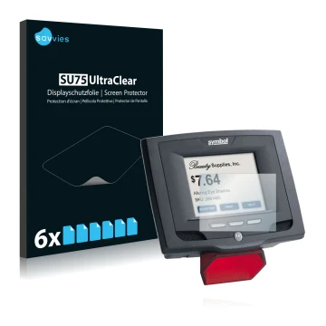 Parte frontale di una confezione del prodotto con il logo del marchio Savvies. Accanto è raffigurato il dispositivo Symbol MK5