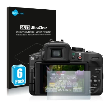 Parte frontale di una confezione del prodotto con il logo del marchio Savvies. Accanto è raffigurato il dispositivo Panasonic 