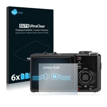 Parte frontale di una confezione del prodotto con il logo del marchio Savvies. Accanto è raffigurato il dispositivo Sigma DP2 