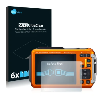 Parte frontale di una confezione del prodotto con il logo del marchio Savvies. Accanto è raffigurato il dispositivo Panasonic 