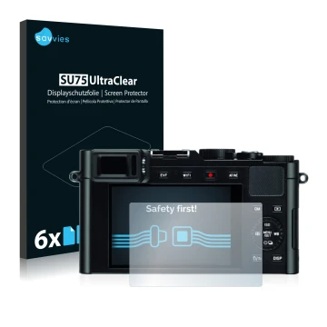 Parte frontale di una confezione del prodotto con il logo del marchio Savvies. Accanto è raffigurato il dispositivo Leica D-Lu