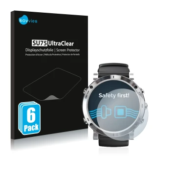 Parte frontale di una confezione del prodotto con il logo del marchio Savvies. Accanto è raffigurato il dispositivo Suunto Cor