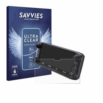 Parte frontale di una confezione del prodotto con il logo del marchio Savvies. Accanto è raffigurato il dispositivo Icom ID-51