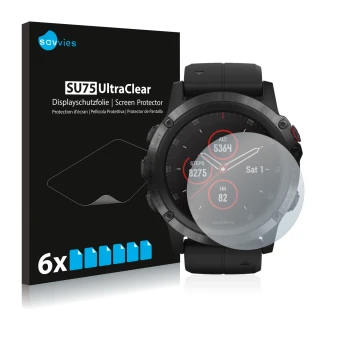 Parte frontale di una confezione del prodotto con il logo del marchio Savvies. Accanto è raffigurato il dispositivo Suunto Amb