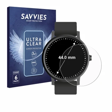 Parte frontale di una confezione del prodotto con il logo del marchio Savvies. Accanto è raffigurato il dispositivo Orologi (C