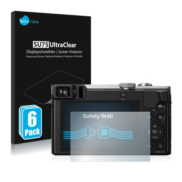 Parte frontale di una confezione del prodotto con il logo del marchio Savvies. Accanto è raffigurato il dispositivo Panasonic 