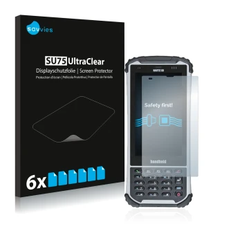 Parte frontale di una confezione del prodotto con il logo del marchio Savvies. Accanto è raffigurato il dispositivo Handheld N