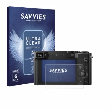 Parte frontale di una confezione del prodotto con il logo del marchio Savvies. Accanto è raffigurato il dispositivo Panasonic 