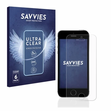 Parte frontale di una confezione del prodotto con il logo del marchio Savvies. Accanto è raffigurato il dispositivo Apple iPho