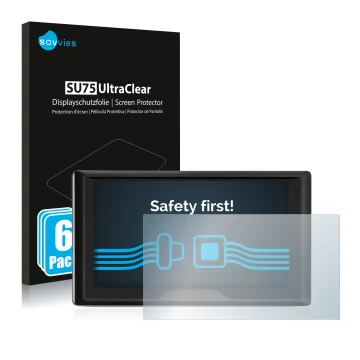 Parte frontale di una confezione del prodotto con il logo del marchio Savvies. Accanto è raffigurato il dispositivo Garmin Dri