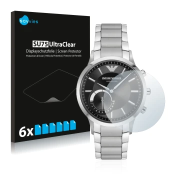 Parte frontale di una confezione del prodotto con il logo del marchio Savvies. Accanto è raffigurato il dispositivo Emporio Ar