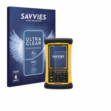 Parte frontale di una confezione del prodotto con il logo del marchio Savvies. Accanto è raffigurato il dispositivo Trimble No