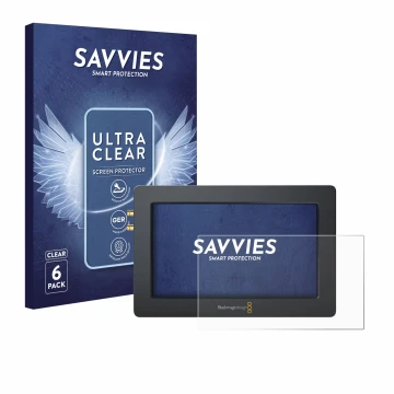 Parte frontale di una confezione del prodotto con il logo del marchio Savvies. Accanto è raffigurato il dispositivo Blackmagic