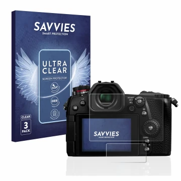 Parte frontale di una confezione del prodotto con il logo del marchio Savvies. Accanto è raffigurato il dispositivo Panasonic 