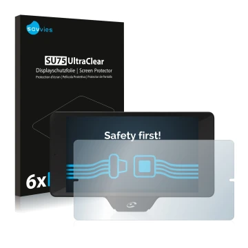 Parte frontale di una confezione del prodotto con il logo del marchio Savvies. Accanto è raffigurato il dispositivo Coyote Nav