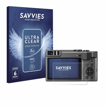 Parte frontale di una confezione del prodotto con il logo del marchio Savvies. Accanto è raffigurato il dispositivo Panasonic 