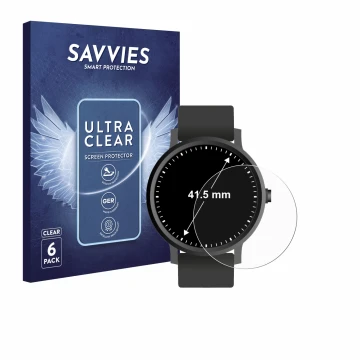 Parte frontale di una confezione del prodotto con il logo del marchio Savvies. Accanto è raffigurato il dispositivo Orologi (C
